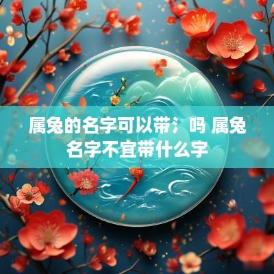 属兔的名字可以带氵吗 属兔名字不宜带什么字