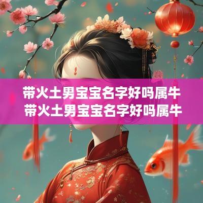带火土男宝宝名字好吗属牛 带火土男宝宝名字好吗属牛的