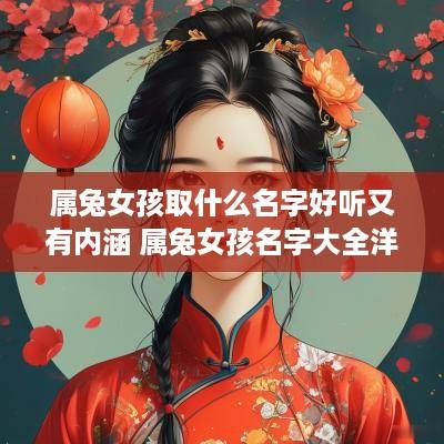 属兔女孩取什么名字好听又有内涵 属兔女孩名字大全洋气点的