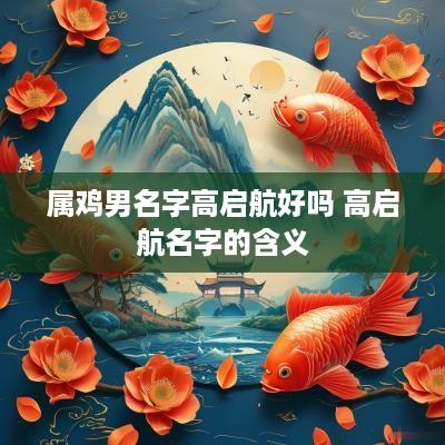 属鸡男名字高启航好吗 高启航名字的含义