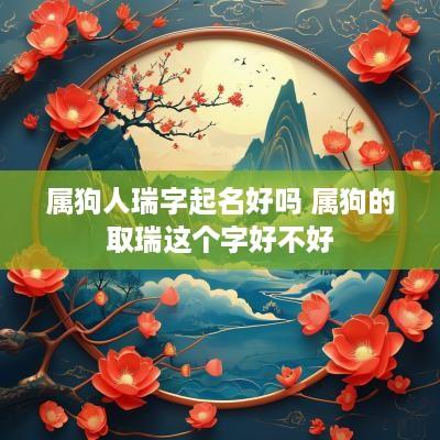 属狗人瑞字起名好吗 属狗的取瑞这个字好不好