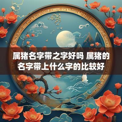 属猪名字带之字好吗 属猪的名字带上什么字的比较好