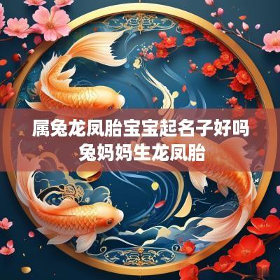 属兔龙凤胎宝宝起名子好吗 兔妈妈生龙凤胎