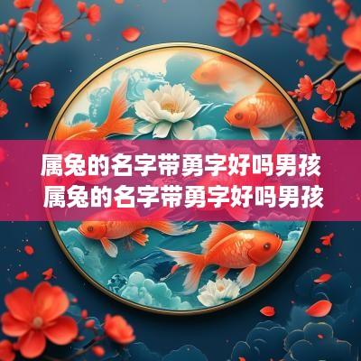 属兔的名字带勇字好吗男孩 属兔的名字带勇字好吗男孩怎么取