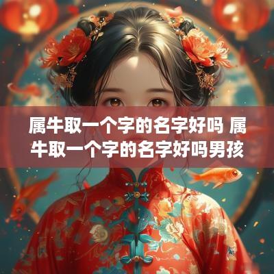 属牛取一个字的名字好吗 属牛取一个字的名字好吗男孩