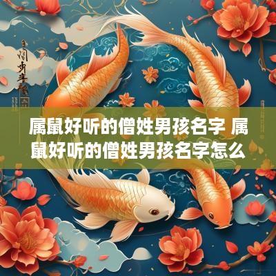 属鼠好听的僧姓男孩名字 属鼠好听的僧姓男孩名字怎么取