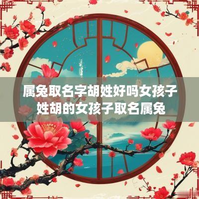 属兔取名字胡姓好吗女孩子 姓胡的女孩子取名属兔