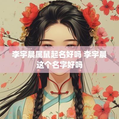 李宇晨属鼠起名好吗 李宇晨这个名字好吗