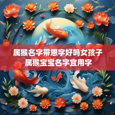 属猴名字带恩字好吗女孩子 属猴宝宝名字宜用字