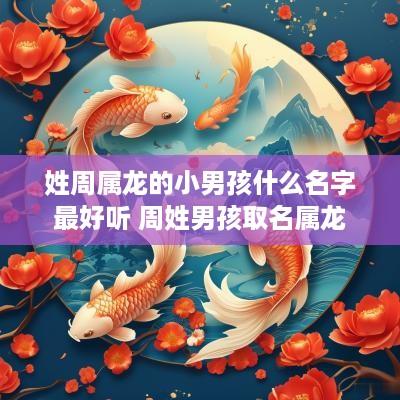 姓周属龙的小男孩什么名字最好听 周姓男孩取名属龙
