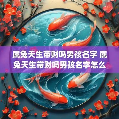 属兔天生带财吗男孩名字 属兔天生带财吗男孩名字怎么取