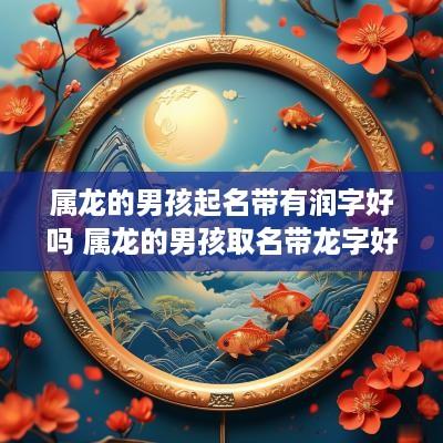属龙的男孩起名带有润字好吗 属龙的男孩取名带龙字好吗