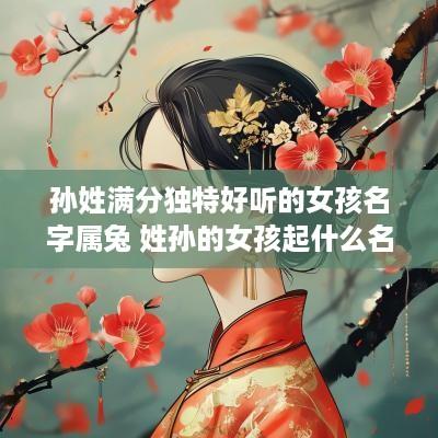 孙姓满分独特好听的女孩名字属兔 姓孙的女孩起什么名好属兔