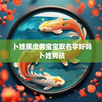 卜姓属虎男宝宝取名字好吗 卜姓男孩