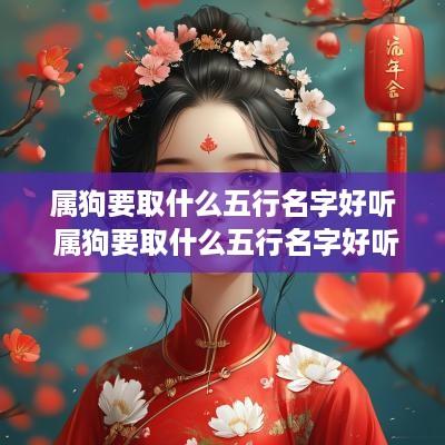 属狗要取什么五行名字好听 属狗要取什么五行名字好听点