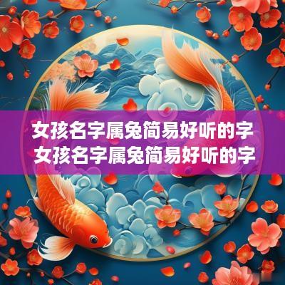 女孩名字属兔简易好听的字 女孩名字属兔简易好听的字