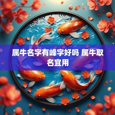 属牛名字有峰字好吗 属牛取名宜用