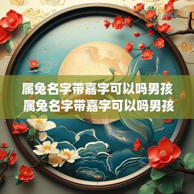 属兔名字带嘉字可以吗男孩 属兔名字带嘉字可以吗男孩子