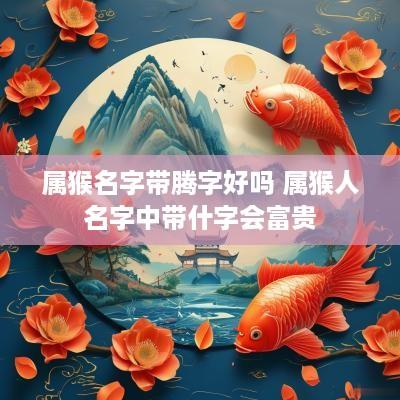属猴名字带腾字好吗 属猴人名字中带什字会富贵