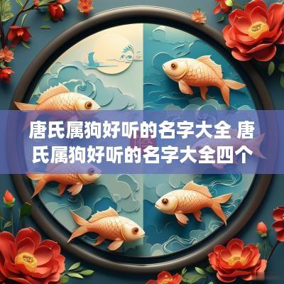 唐氏属狗好听的名字大全 唐氏属狗好听的名字大全四个字