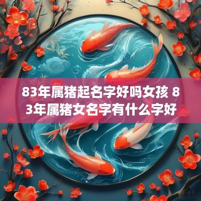 83年属猪起名字好吗女孩 83年属猪女名字有什么字好