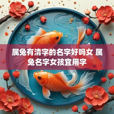 属兔有清字的名字好吗女 属兔名字女孩宜用字