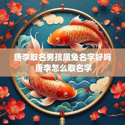 唐李取名男孩属兔名字好吗 唐李怎么取名字