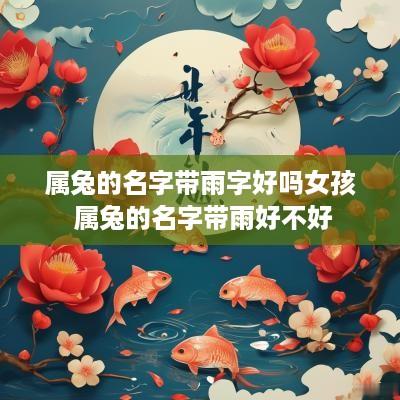 属兔的名字带雨字好吗女孩 属兔的名字带雨好不好