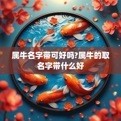 属牛名字带可好吗?属牛的取名字带什么好