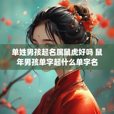 单姓男孩起名属鼠虎好吗 马年男孩单字起什么单字名