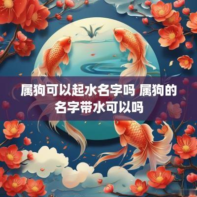 属狗可以起水名字吗 属狗的名字带水可以吗
