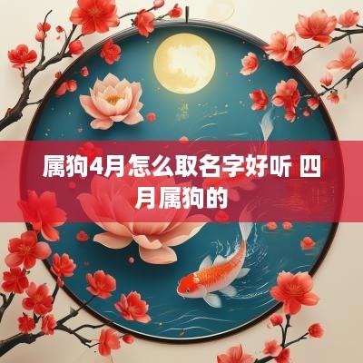 属狗4月怎么取名字好听 四月属狗的
