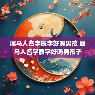 属马人名字辰字好吗男孩 属马人名字辰字好吗男孩子