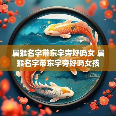 属猴名字带东字旁好吗女 属猴名字带东字旁好吗女孩