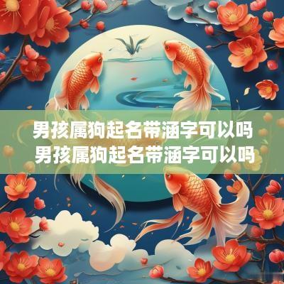 男孩属狗起名带涵字可以吗 男孩属狗起名带涵字可以吗