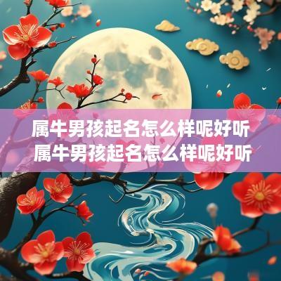 属牛男孩起名怎么样呢好听 属牛男孩起名怎么样呢好听点