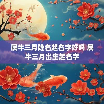 属牛三月姓名起名字好吗 属牛三月出生起名字