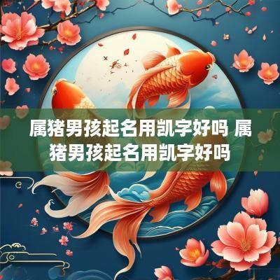 属猪男孩起名用凯字好吗 属猪男孩起名用凯字好吗