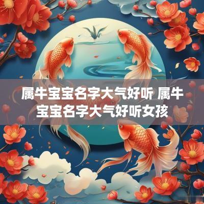 属牛宝宝名字大气好听 属牛宝宝名字大气好听女孩