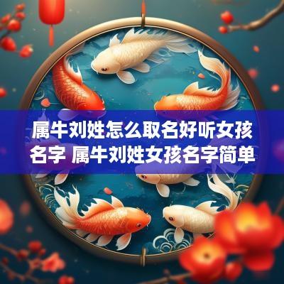 属牛刘姓怎么取名好听女孩名字 属牛刘姓女孩名字简单大气