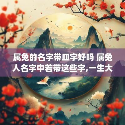 属兔的名字带皿字好吗 属兔人名字中若带这些字,一生大富大贵