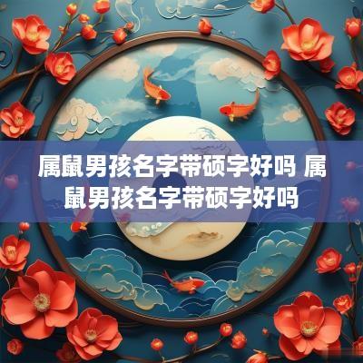 属鼠男孩名字带硕字好吗 属鼠男孩名字带硕字好吗