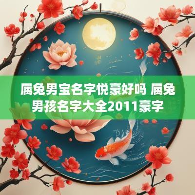 属兔男宝名字悦豪好吗 属兔男孩名字大全2011豪字