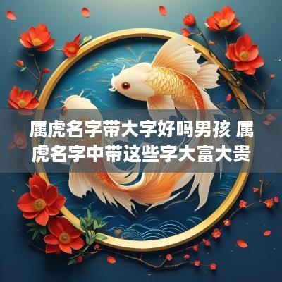 属虎名字带大字好吗男孩 属虎名字中带这些字大富大贵