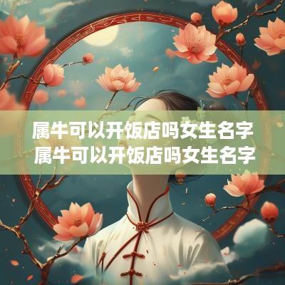 属牛可以开饭店吗女生名字 属牛可以开饭店吗女生名字大全