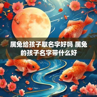 属兔给孩子取名字好吗 属兔的孩子名字带什么好