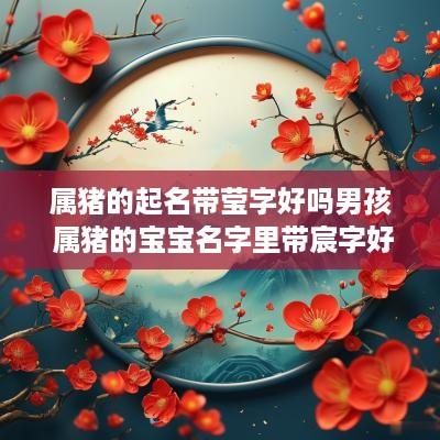 属猪的起名带莹字好吗男孩 属猪的宝宝名字里带宸字好吗