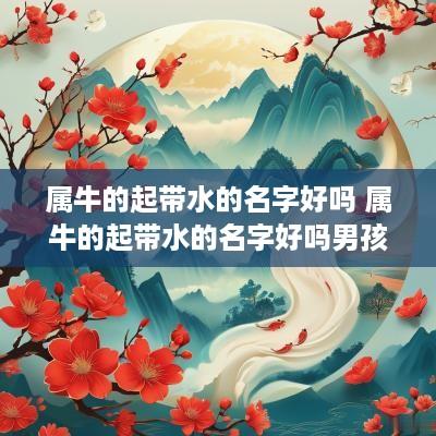 属牛的起带水的名字好吗 属牛的起带水的名字好吗男孩子