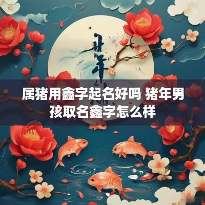 属猪用鑫字起名好吗 猪年男孩取名鑫字怎么样