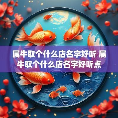 属牛取个什么店名字好听 属牛取个什么店名字好听点